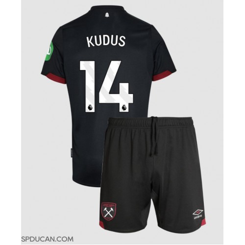 Dječji Nogometni Dres West Ham United Mohammed Kudus #14 Gostujuci 2024-25 Kratak Rukav (+ Kratke hlače)